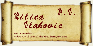 Milica Vlahović vizit kartica